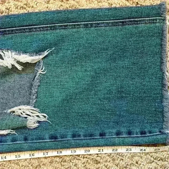 PacSun Women's Baggy Denim Jeans Distressed Wide Leg Button Fly Wide Leg Size 24 - Picture 8 of 11